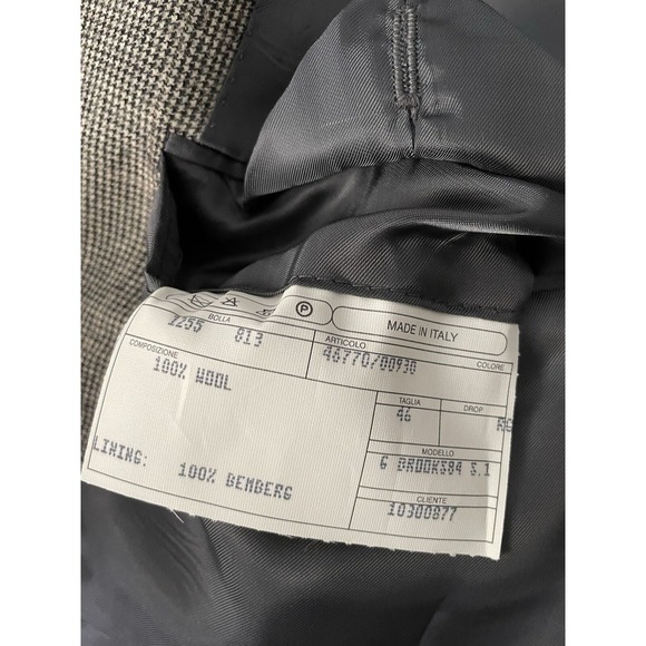 Brooks Brothers Blazer Jacket Mens 46 Regent Fit Beige Herringbone Preppy EUC - Picture 11 of 13